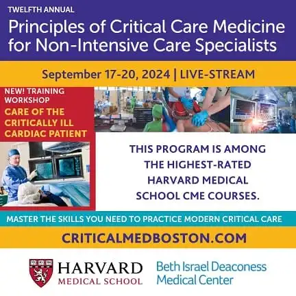 12.º Curso Anual de Harvard: Principios de Medicina Intensiva para Especialistas No Intensivistas 2024